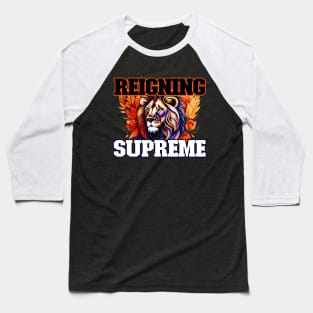 Reigning Supreme Majestic Lion Baseball T-Shirt